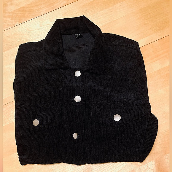 SHEIN Flap Pocket front Cord Coat - Picture 6 of 9